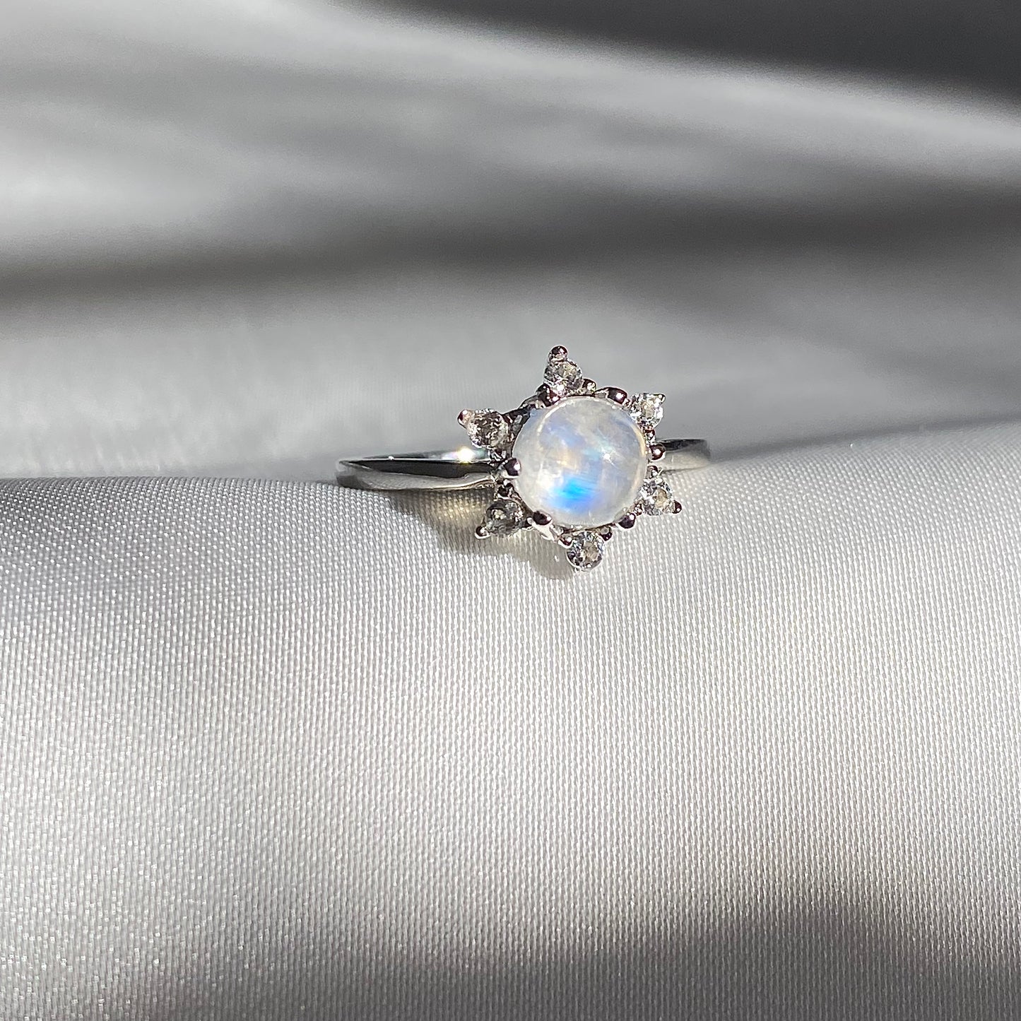 EIGHTMOON Twilight Moonstone Ring, 925 Sterling Silver